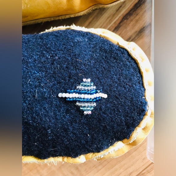 Indigenous Vintage Hand crafted bootie leather/felt/fur/beaded. Men 10.5 Lady 11 - Picture 10 of 14